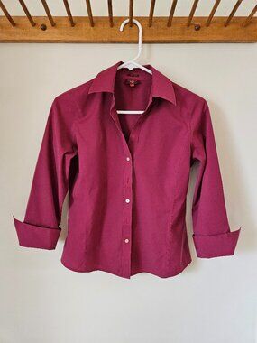 Talbots Burgundy-colored Blouse - Size 2 Petite